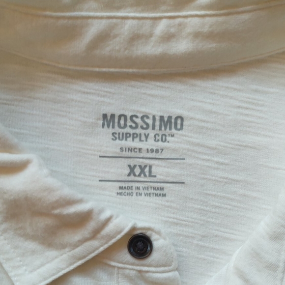 NWOT Sz XXL Cream Textured Pocket Polo - Picture 4 of 6
